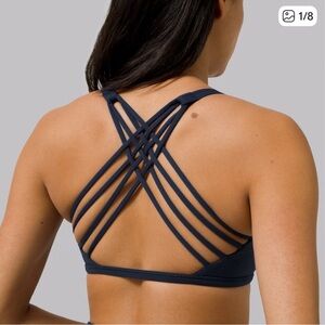 Lululemon Athletica free to be wild Black Strappy Sports Bra